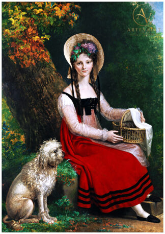 Classical oil painting, digitally restored artwork reproduction in high resolution