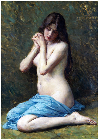 Classical oil painting, digitally restored artwork reproduction in high resolution