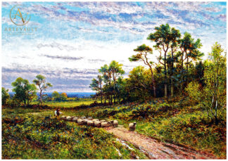 Classical oil painting, digitally restored artwork reproduction in high resolution