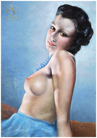 Classical oil painting, digitally restored artwork reproduction in high resolution