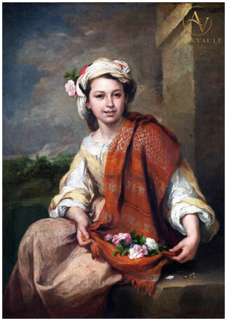 Vintage classical artwork, restored fine art painting in detailed high-resolution format