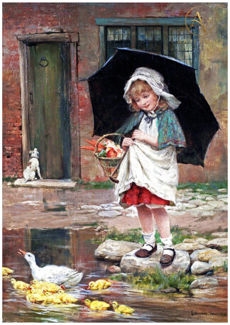 Vintage classical artwork, restored fine art painting in detailed high-resolution format