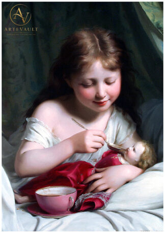 Historical classical painting, restored digital fine art reproduction