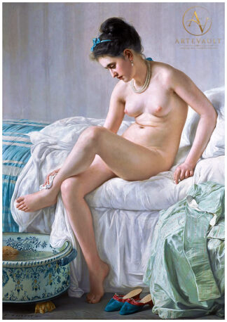 Vintage classical artwork, restored fine art painting in detailed high-resolution format