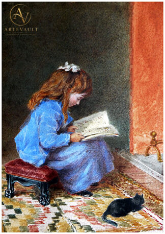 Classical oil painting, digitally restored artwork reproduction in high resolution
