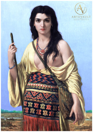 Classical oil painting, digitally restored artwork reproduction in high resolution