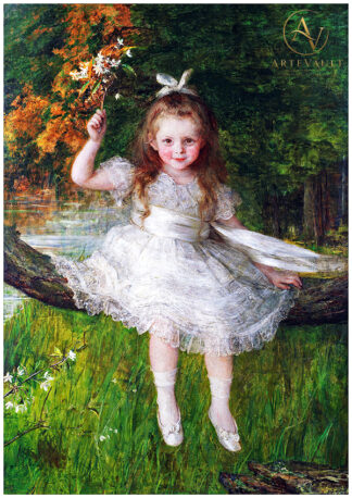 Classical oil painting, digitally restored artwork reproduction in high resolution