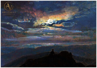 Vintage classical artwork, restored fine art painting in detailed high-resolution format