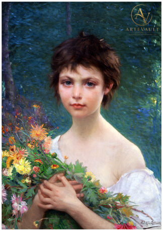 Classical oil painting, digitally restored artwork reproduction in high resolution