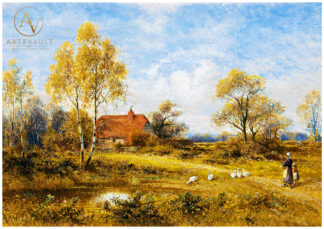Classical oil painting, digitally restored artwork reproduction in high resolution