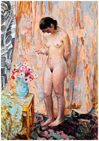 Classical oil painting, digitally restored artwork reproduction in high resolution