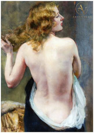 Classical oil painting, digitally restored artwork reproduction in high resolution
