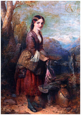 Historical classical painting, restored digital fine art reproduction