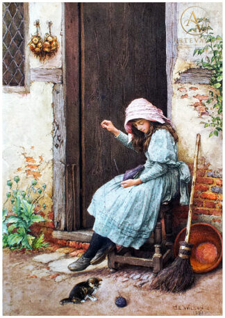 Historical classical painting, restored digital fine art reproduction