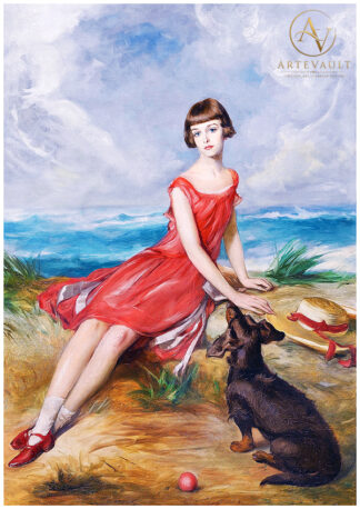 Classical oil painting, digitally restored artwork reproduction in high resolution