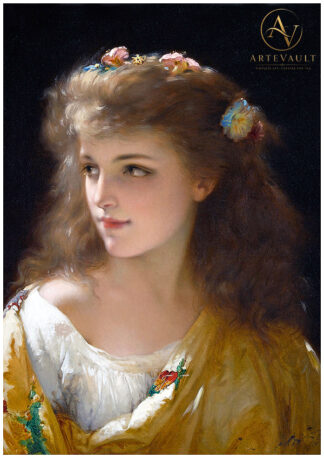 Classical oil painting, digitally restored artwork reproduction in high resolution