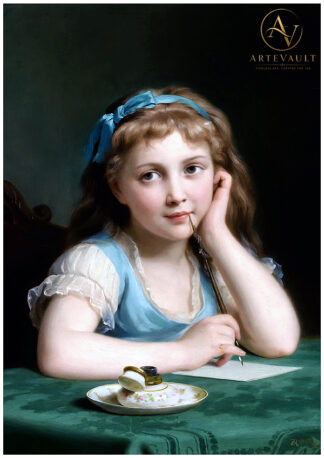 Historical classical painting, restored digital fine art reproduction