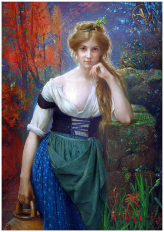 Classical oil painting, digitally restored artwork reproduction in high resolution