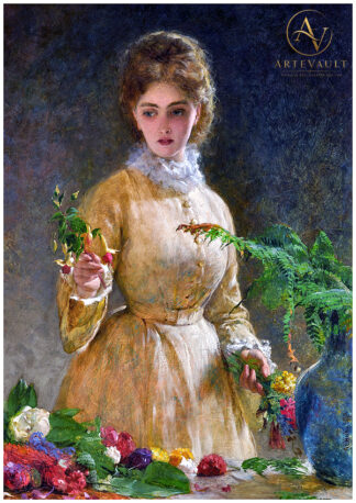 Classical oil painting, digitally restored artwork reproduction in high resolution