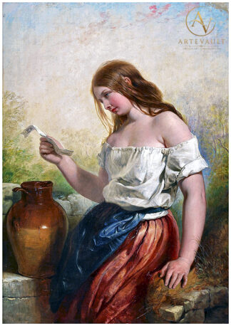 Historical classical painting, restored digital fine art reproduction