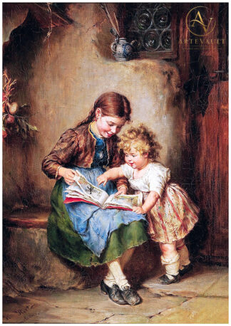 Restored classical fine art painting, high-resolution digital reproduction of a vintage artwork