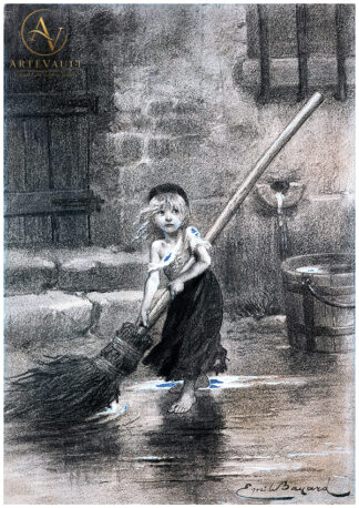 Historical classical painting, restored digital fine art reproduction