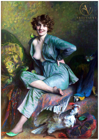Historical classical painting, restored digital fine art reproduction