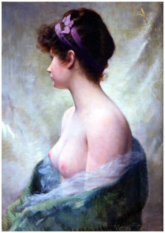 Classical oil painting, digitally restored artwork reproduction in high resolution