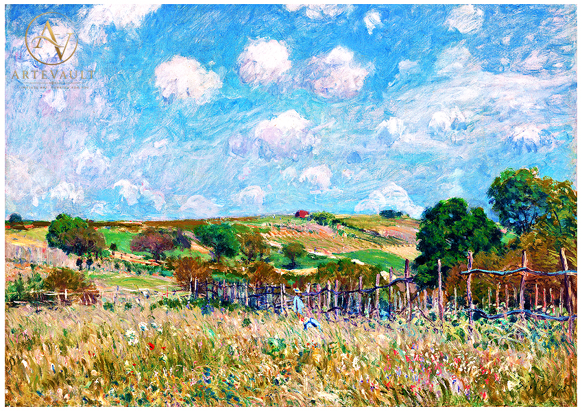 Classical oil painting, digitally restored artwork reproduction in high resolution