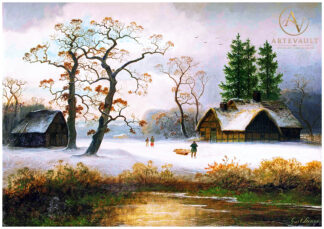 Restored classical fine art painting, high-resolution digital reproduction of a vintage artwork