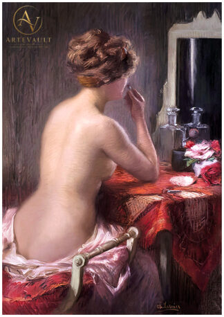 Historical classical painting, restored digital fine art reproduction