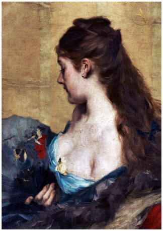 Historical classical painting, restored digital fine art reproduction