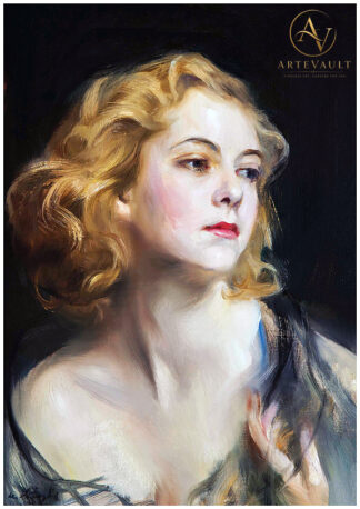 Portrait painting of a 17-year-old girl by Philip Alexius de Laszlo